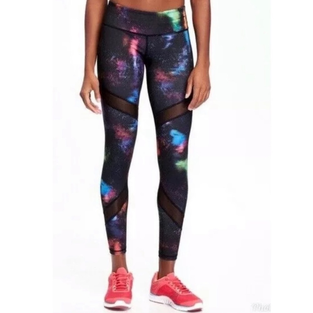 Old Navy Active Galaxy Mesh Leggings Sz L